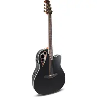 Ovation Celebrity Elite Deluxe Deep Contour CDX40-5-G Black Satin guitare électro-acoustique folk