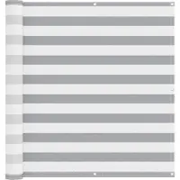 vidaXL Brise-vue pour balcon Gris clair et blanc 110 x 400 cm Tissu Oxford