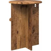 vidaXL Table d'appoint Bois ancien Ø 39,5 x 55 cm Bois d'ingénierie