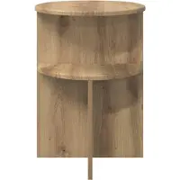 vidaXL Table d'appoint avec stockage Chêne artisanal Ø 39,5 x 55 cm