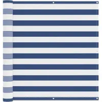 vidaXL Brise-vue pour balcon bleu et blanc 110 x 200 cm en tissu Oxford