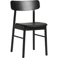 Woud Soma Chaise de Salle à Manger Black|Leather