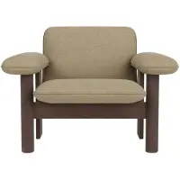 Audo Copenhagen Brasilia Lounge Chair Low Back Textile Dark Stained Oak | Audo Bouclé 02