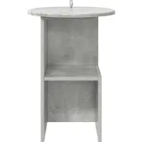 vidaXL Table d'appoint gris béton Ø 39,5 x 55 cm en aggloméré