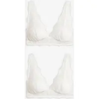 Bonprix Lot de 2 soutiens-gorge bralette en dentelle, sans armatures