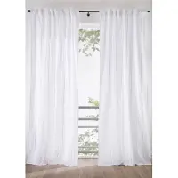Bonprix Rideau en coton à rayures tissées (1 pce)