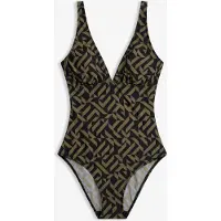 Bonprix Maillot 1 pièce sculptant à col en V, maintien léger