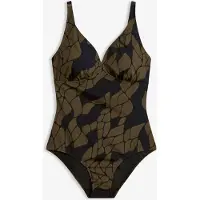 Bonprix Maillot 1 pièce sculptant à col en V, maintien modéré
