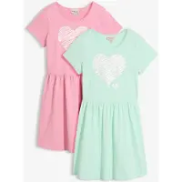 Bonprix Lot de 2 robes en jersey 100% coton