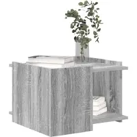 vidaXL Table basse Sonoma gris, 50,5 x 50 x 33 cm, en panneaux de particules