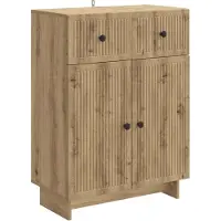 vidaXL Buffet en chêne Artisan 66 x 34,5 x 90 cm, bois aggloméré