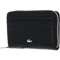 Lacoste Cuir porte-monnaie Zip Coin Wallet Noir