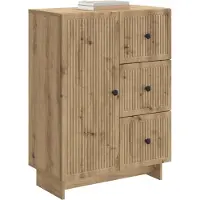 vidaXL Buffet en chêne Artisan 66 x 34,5 x 90 cm, bois aggloméré