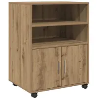 vidaXL Armoire à roulettes chêne artisanal 60x48x81 cm bois ingénierie