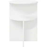 vidaXL Table d'appoint Blanc Ø 39,5 x 55 cm Bois d'ingénierie