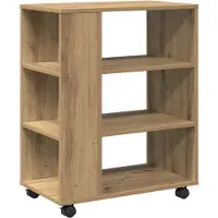 vidaXL Armoire roulante chêne artisanal 60x35x75 cm bois d'ingénierie