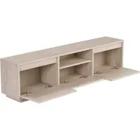 Skye Decor , meuble TV haut de gamme, travertin, 160 x 42 x 30 cm | Panneau de particules 100 % mélaminé, épaisseur : 18 mm | Idéal pour un intérieur moderne, élégant et fonctionnel.