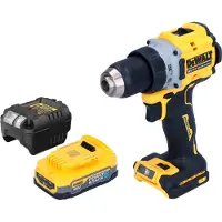 DeWalt DCD 800 E1 Perceuse-visseuse sans fil 18 V 90 Nm Brushless + 1x batterie Powerstack 1,7 Ah + chargeur