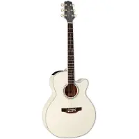 Takamine GN37CE-PW Pearl White guitare électro-acoustique folk avec étui