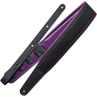 Richter 1649 Black / Violet Springbreak I Nappa sangle de guitare en cuir véritable, rembourrée