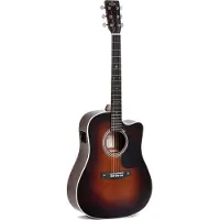 Sigma guitars DTC-1E Sunburst Gloss guitare électro-acoustique folk