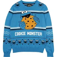 Sesame Street Sweat-Shirt de - Enfants - Cookie Monster - 128 - 164 - pour Enfants - multicolore - Taille 14 Ans