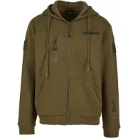 Brandit Sweat-shirt zippé à capuche de - Tactical - Veste - S - M - pour Homme - olive - Taille M