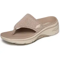 SKECHERS Go Walk Arch Fit 2.0 Teenslippers - Beige - Maat 36