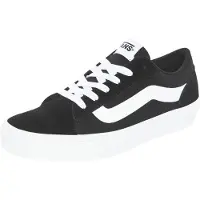 Vans Baskets de skate Vero LS pour femme, modèle VN000VA3BA2, noir et blanc, pointure : 36,5 EU