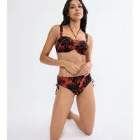 Triumph Bas de bikini ' Red Label Summer Palm ' orange foncé / rose foncé / noir