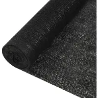 vidaXL Panneau de clôture noir 3,6x25 m HDPE 195 g/m