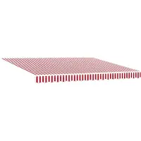 vidaXL Store extensible rouge et blanc 400 x 350 cm
