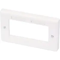 Lindy Modular AV Face Plate System Double Gang Snap In Face Plate - plaque
