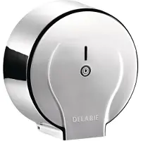 Delabie -Distributeur de papier WC moyen modèle acier 10 10 inox 304 poli brillant fixation cachée Réf : 2911