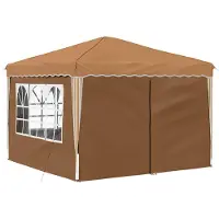 vidaXL Tente de réception pliable 288 x 288 x 245 cm, tissu Oxford beige