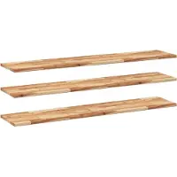 vidaXL Étagères flottantes 3 pcs 120x30x2 cm acacia massif à l'huile