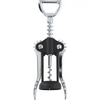 Alpina sport Tire Bouchon 17cm Pour Bouteilles De Vin En Acier Inoxydable Noir / Argent