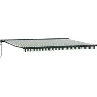 vidaXL Store extensible vert et blanc 500 x 300 x 165 cm