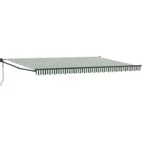 vidaXL Store extensible vert et blanc 500 x 300 cm