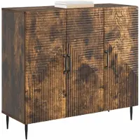 vidaXL Buffet en chêne fumé 89 x 34,5 x 80 cm, bois d'ingénierie