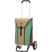 Andersen Shopper Valisette 'Alu Star' beige / vert / rouge