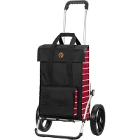 Andersen Cabas rouge foncé / noir / blanc