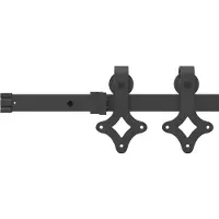 vidaXL Porte coulissante ORKDAL blanc et noir 93 x 202 cm