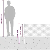 vidaXL Clôture en fil métallique avec poteaux, 25 x 0,6 m, en acier revêtu de PVC