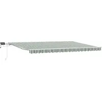 vidaXL , store enrouleur rétractable, vert et blanc, 500 x 350 cm