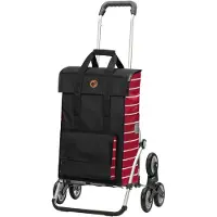 Andersen Shopper Cabas rouge foncé / noir / blanc