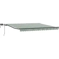 vidaXL Store extensible vert et blanc 450 x 300 cm