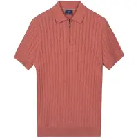 Baileys Modern Fit Polo en maille rouge, Unicolore