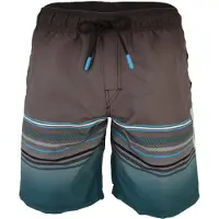 Brunotti Shorts de bain 'Cester-Long' bleu / gris / noir / blanc
