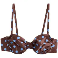 Next Hauts de bikini bleu-gris / chocolat